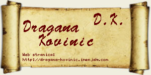 Dragana Kovinić vizit kartica